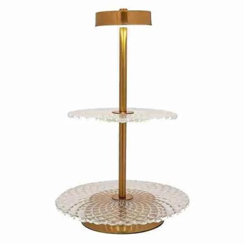 PIASTRA VETRO BASE LED USB H.40CM.